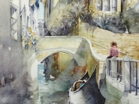 Venise - Gondolier lisant